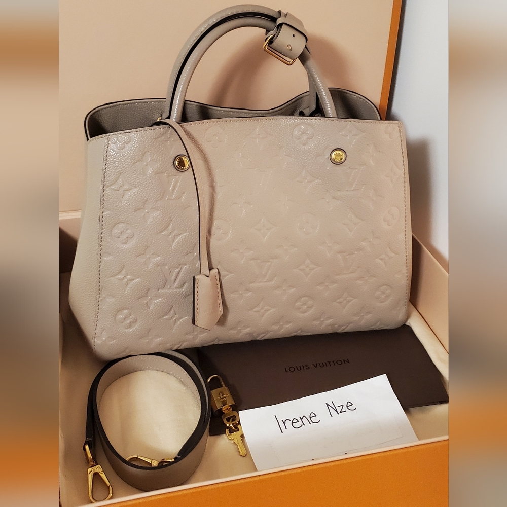 Louis Vuitton Montaigne MM in Turtledove